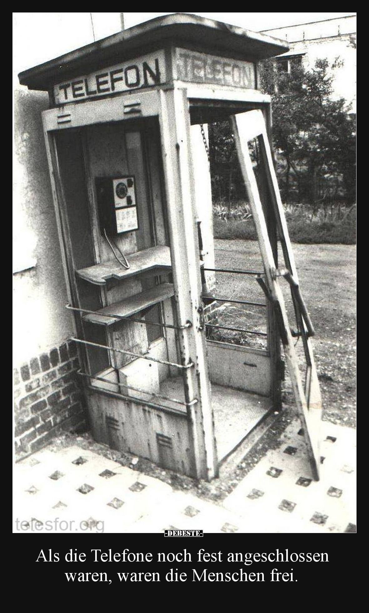 Als die Telefone noch fest angeschlossen waren, waren die.. - Lustige Bilder | DEBESTE.de