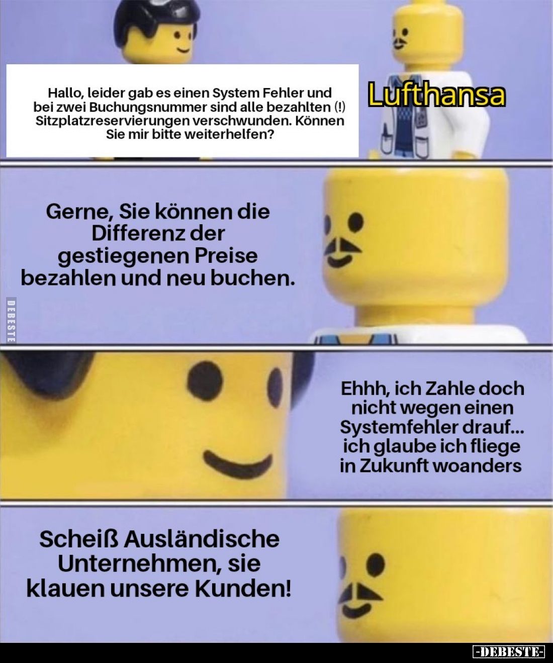 Hallo, leider gab es einen System Fehler und bei zwei Buchungsnummer sind alle bezahlten (!) Sitzplatzreservierungen verschwu...