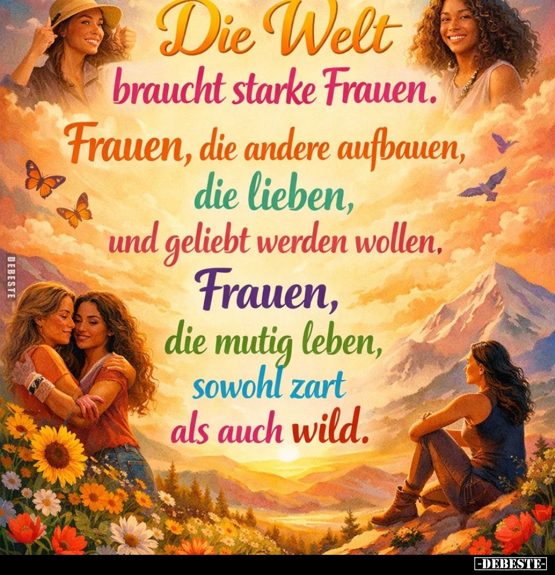 Die Welt braucht starke Frauen.
Frauen, die andere aufbauen, die lieben, und geliebt werden wollen, Frauen, die mutig leben,...