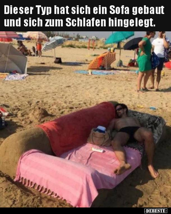 Dieser Typ hat sich ein Sofa gebaut und sich zum Schlafen.. - Lustige Bilder | DEBESTE.de