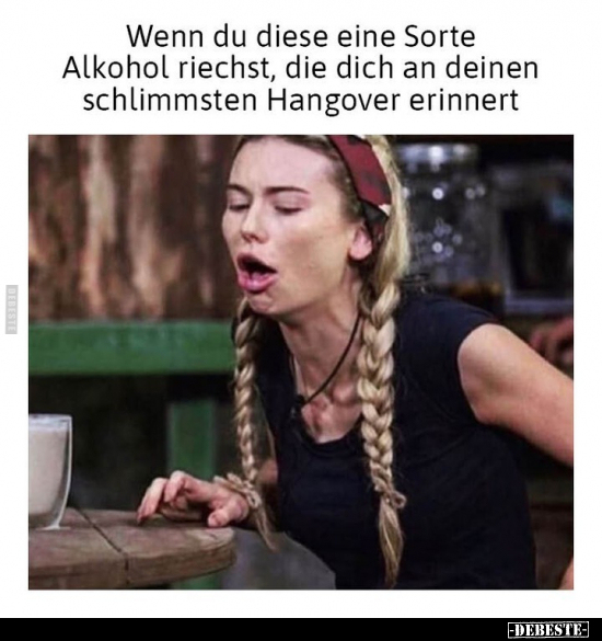 Wenn du diese eine Sorte Alkohol riechst, die dich an.. - Lustige Bilder | DEBESTE.de