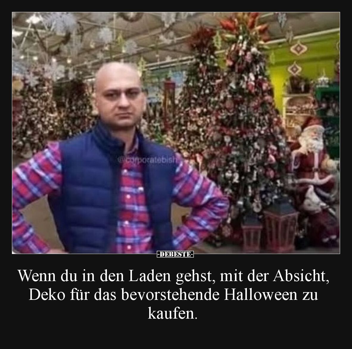 Wenn du in den Laden gehst, mit der Absicht, Deko für das bevorstehende Halloween zu kaufen.