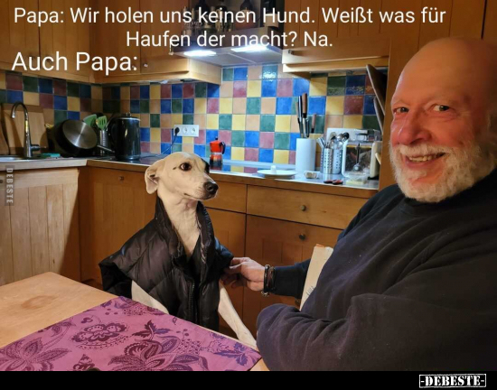 Papa: Wir holen uns keinen Hund. Weißt was für Haufen der.. - Lustige Bilder | DEBESTE.de