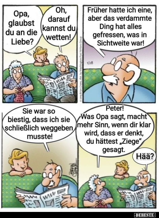 Opa, glaubst du an die Liebe?.. - Lustige Bilder | DEBESTE.de