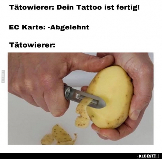 Tätowierer: Dein Tattoo ist fertig!.. - Lustige Bilder | DEBESTE.de
