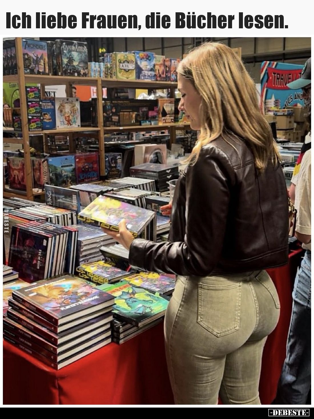 Ich liebe Frauen, die Bücher lesen.