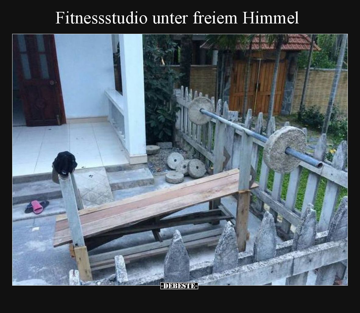 Fitnessstudio unter freiem Himmel