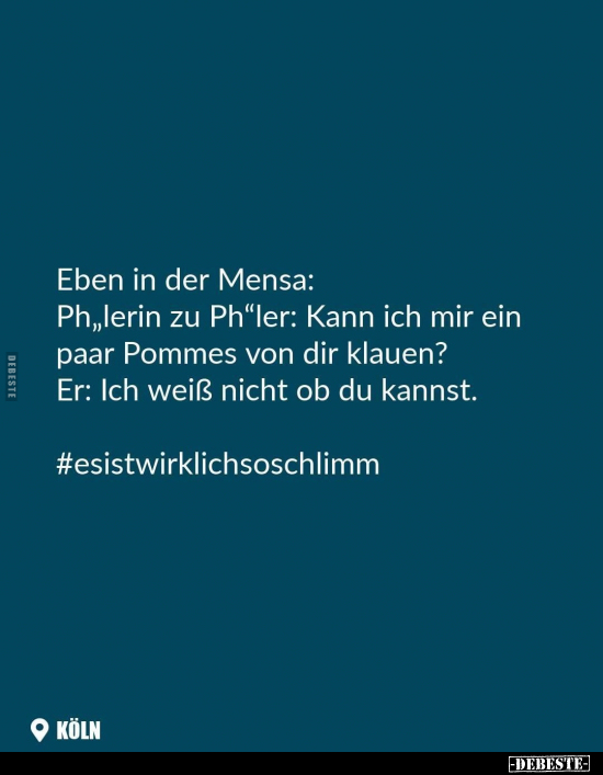 Eben in der Mensa: