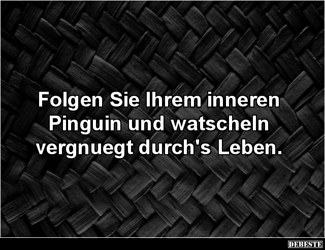 Folgen Sie Ihrem inneren Pinguin und watscheln.. - Lustige Bilder | DEBESTE.de