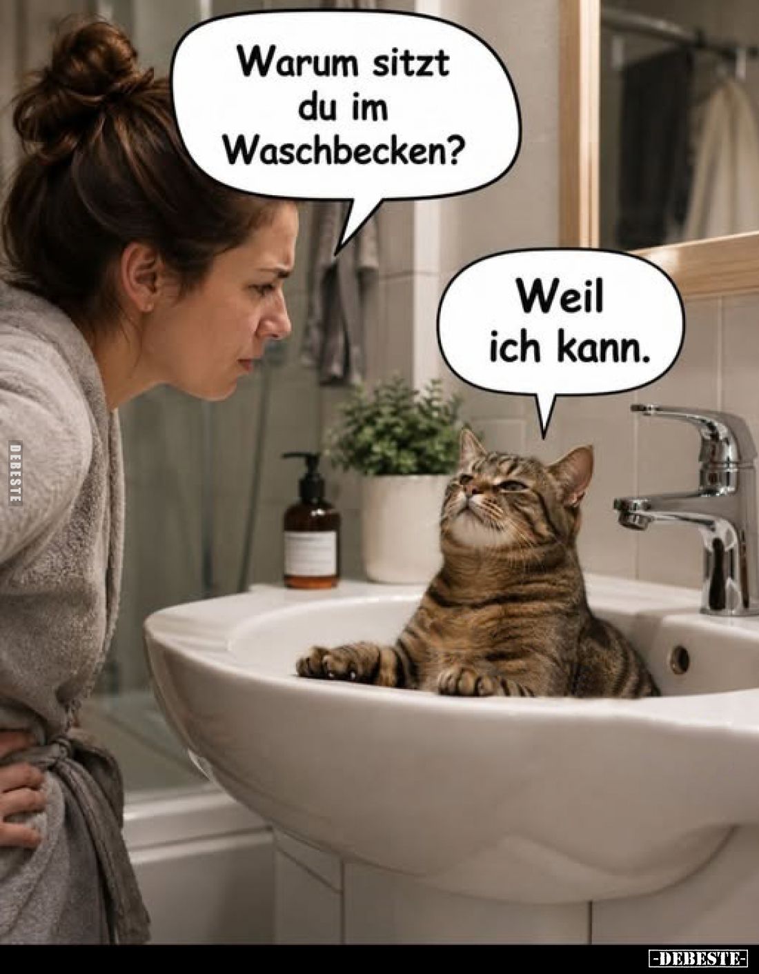 Warum sitzt du im Waschbecken?
-
Weil ich kann.
