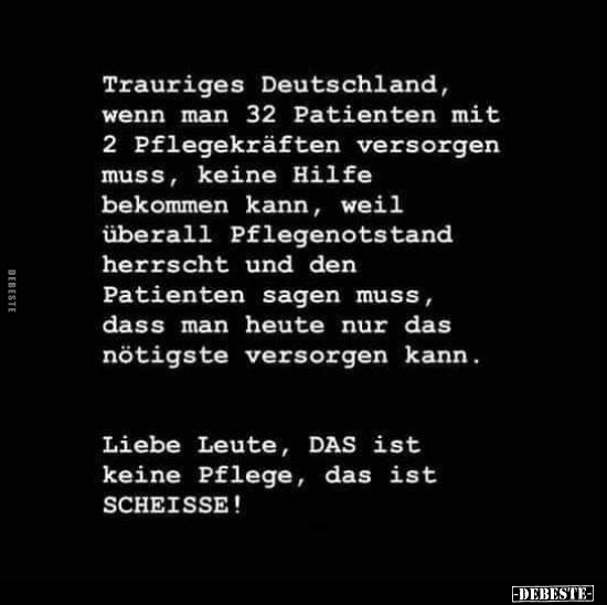 Trauriges Deutschland, wenn man 32 Patienten mit.. - Lustige Bilder | DEBESTE.de