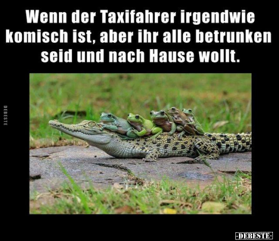 Wenn der Taxifahrer irgendwie komisch ist.. - Lustige Bilder | DEBESTE.de