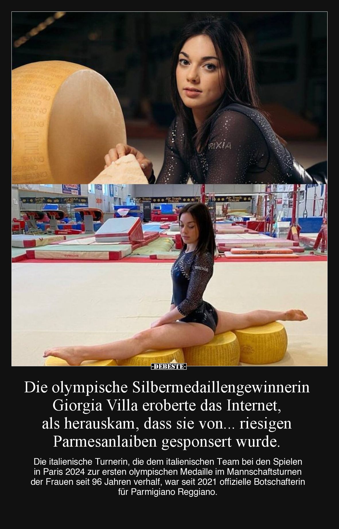 Die olympische Silbermedaillengewinnerin Giorgia Villa eroberte das Internet, als herauskam, dass sie von... riesigen Parmesa...