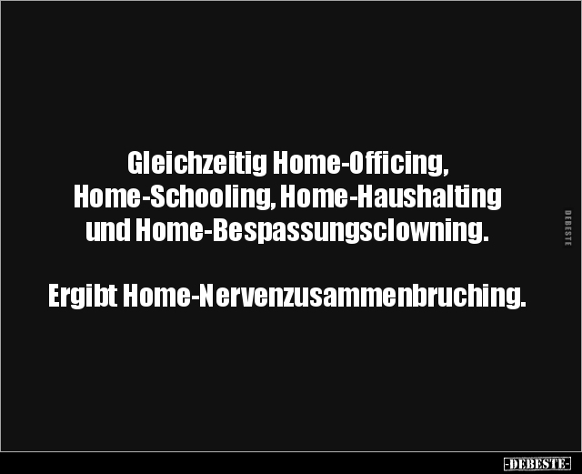 Gleichzeitig Home-Officing, Home-Schooling.. - Lustige Bilder | DEBESTE.de