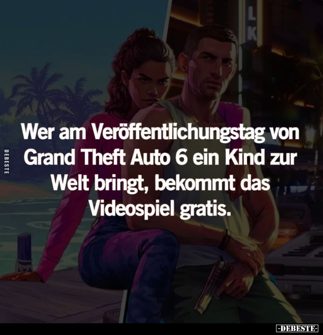 Wer am Veröffentlichungstag von Grand Theft Auto 6 ein Kind zur Welt bringt, bekommt das Videospiel gratis.