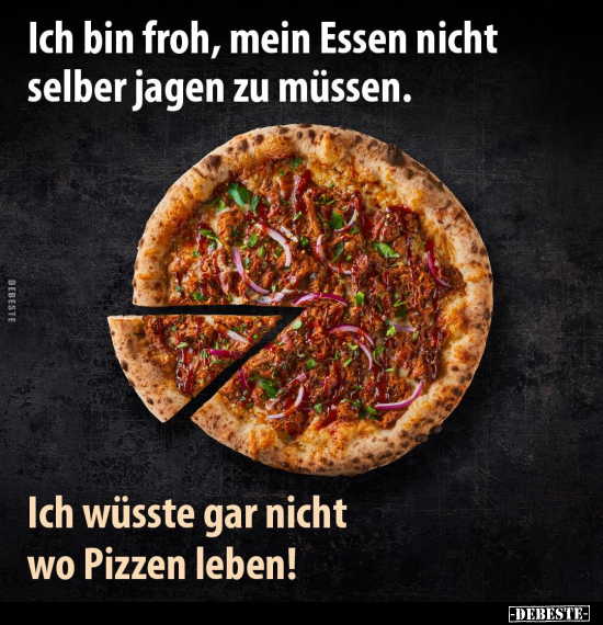 Ich bin froh, mein Essen nicht selber jagen zu müssen.. - Lustige Bilder | DEBESTE.de