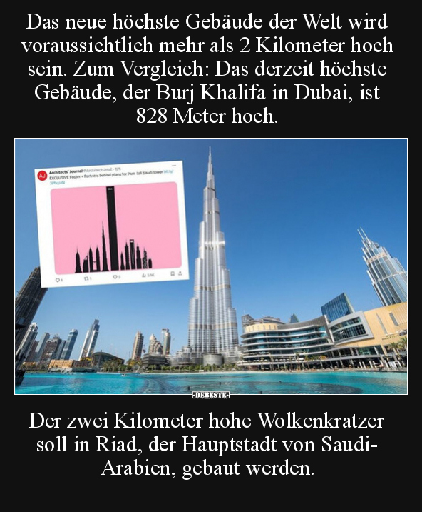 Das neue höchste Gebäude der Welt wird voraussichtlich mehr.. - Lustige Bilder | DEBESTE.de