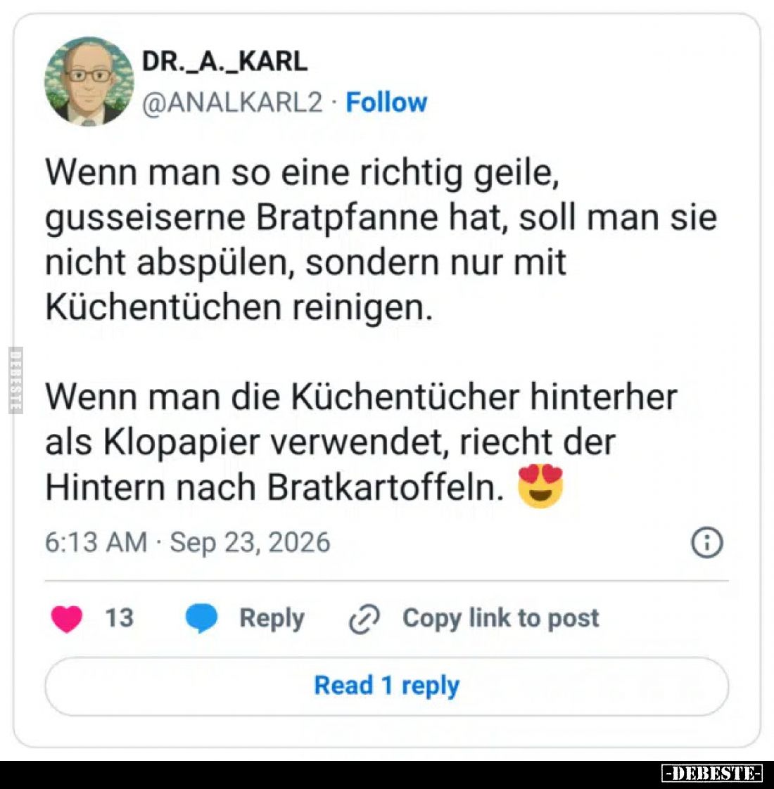 Wenn man so eine richtig geile, gusseiserne Bratpfanne hat.. - Lustige Bilder | DEBESTE.de