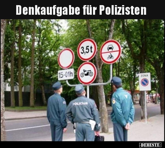 Denkaufgabe für Polizisten.. - Lustige Bilder | DEBESTE.de