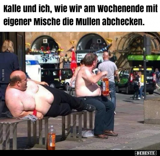 Kalle und ich, wie wir am Wochenende mit eigener Mische die Mullen abchecken.