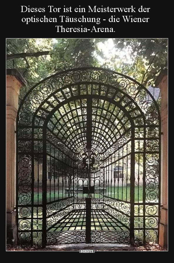 Dieses Tor ist ein Meisterwerk der optischen Täuschung.. - Lustige Bilder | DEBESTE.de