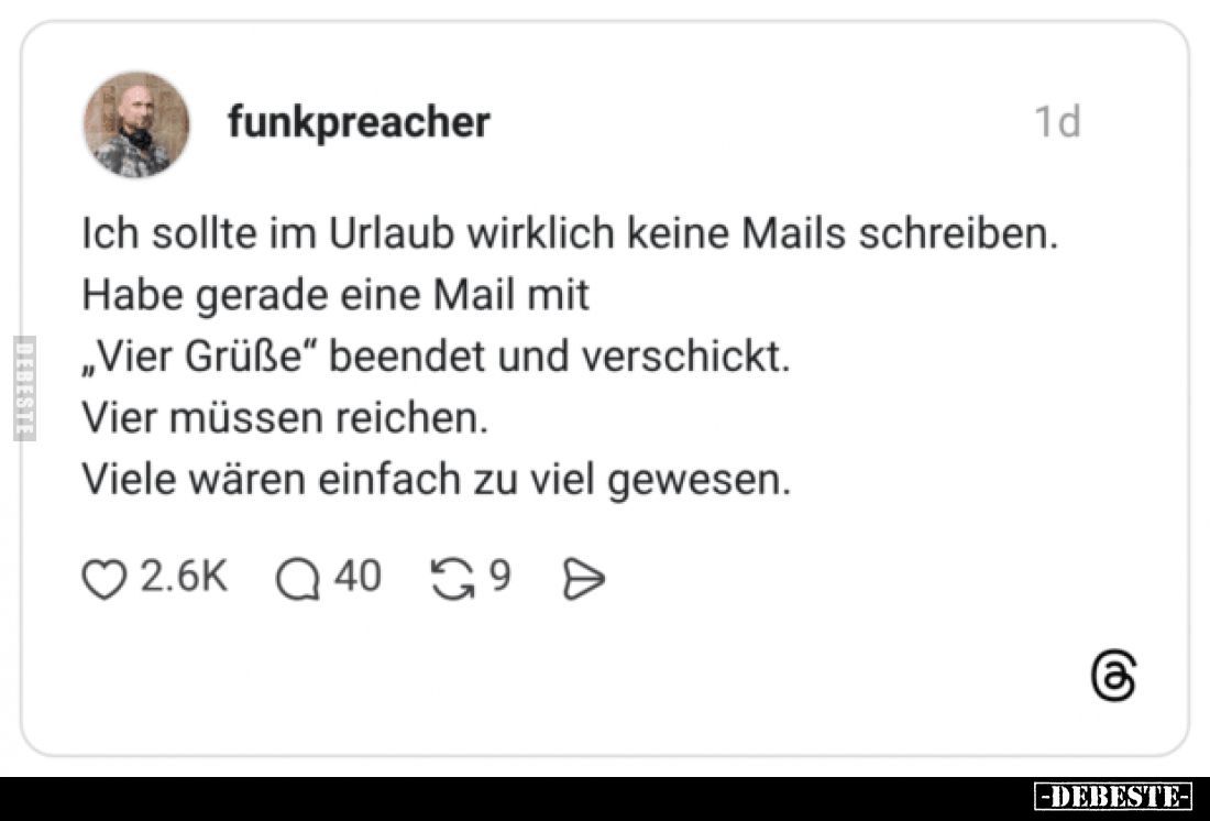 Ich sollte im Urlaub wirklich keine Mails schreiben... - Lustige Bilder | DEBESTE.de
