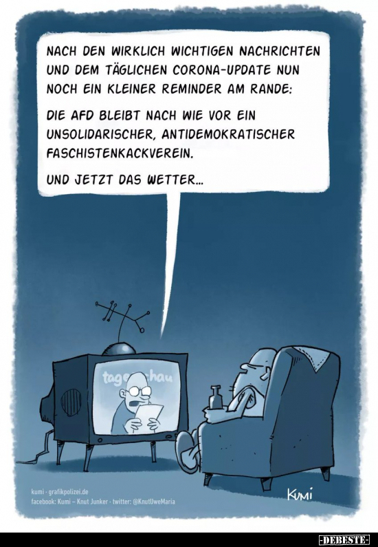 Nach den wirklich wichtigen Nachrichten und dem täglichen..