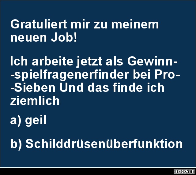 Gratuliert mir zu meinem neuen Job! - Lustige Bilder | DEBESTE.de