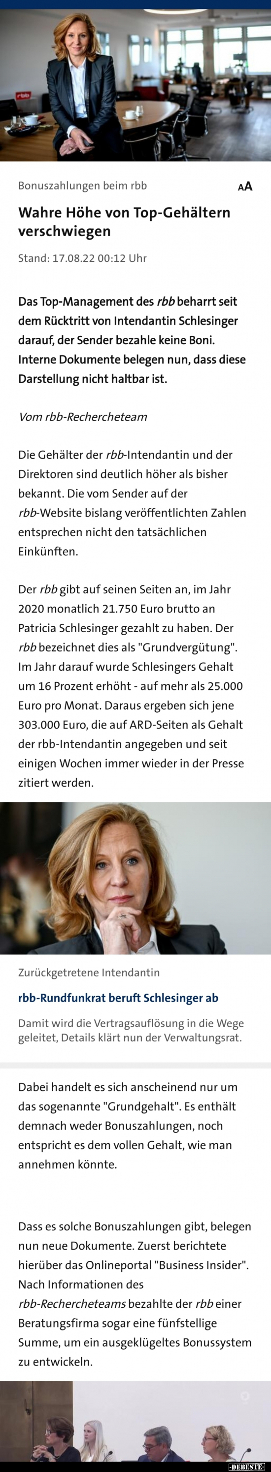 Wahre Höhe von Top-Gehältern verschwiegen