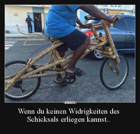 Wenn du keinen Widrigkeiten des 
Schicksals erliegen kannst..