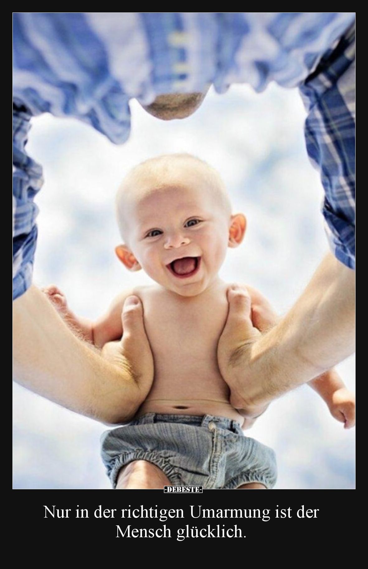Nur in der richtigen Umarmung ist der Mensch glücklich...