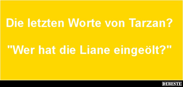 Die letzten Worte von Tarzan? - Lustige Bilder | DEBESTE.de