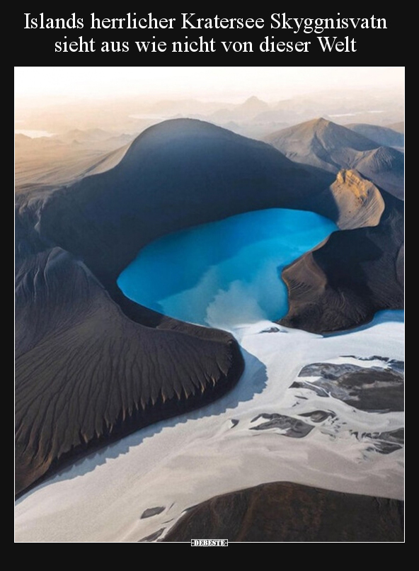 Islands herrlicher Kratersee Skyggnisvatn sieht aus wie.. - Lustige Bilder | DEBESTE.de