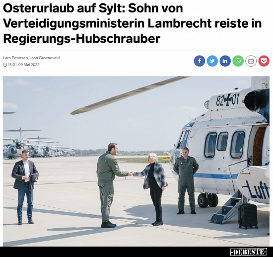 Osterurlaub auf Sylt: Sohn von Verteidigungsministerin.. - Lustige Bilder | DEBESTE.de