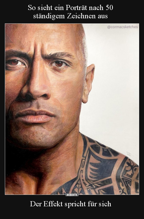 So sieht ein Porträt nach 50 ständigem Zeichnen aus..