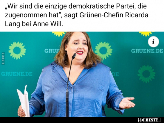 "Wir sind die einzige demokratische Partei, die zugenommen.." - Lustige Bilder | DEBESTE.de