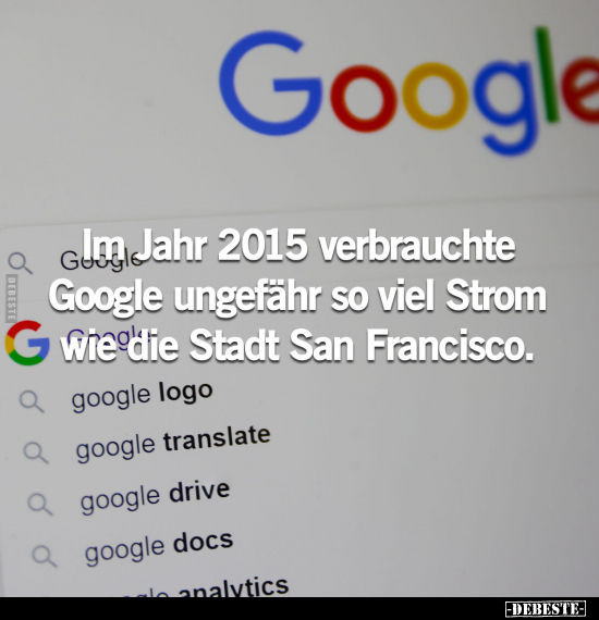 Google, Strom