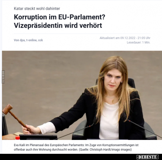 Korruption im EU-Parlament? Vizepräsidentin wird.. - Lustige Bilder | DEBESTE.de
