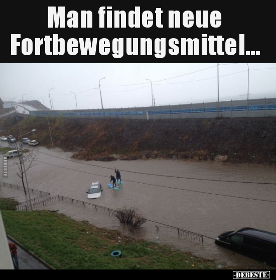 Man findet neue Fortbewegungsmittel...