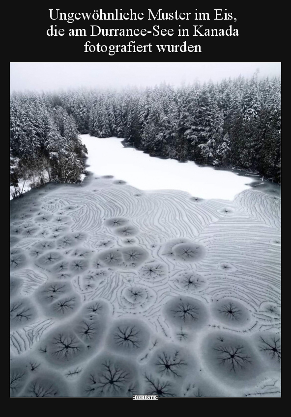 Ungewöhnliche Muster im Eis, die am Durrance-See in Kanada.. - Lustige Bilder | DEBESTE.de