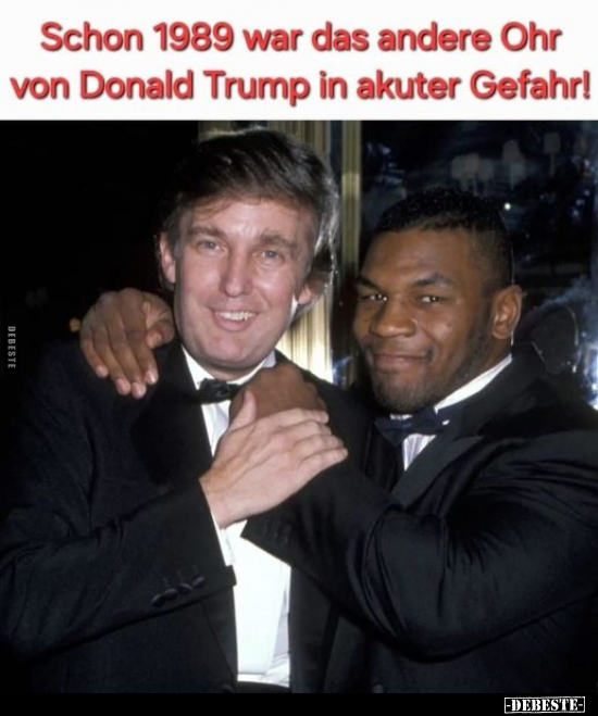 Schon 1989 war das andere Ohr von Donald Trump in akuter Gefahr.. - Lustige Bilder | DEBESTE.de
