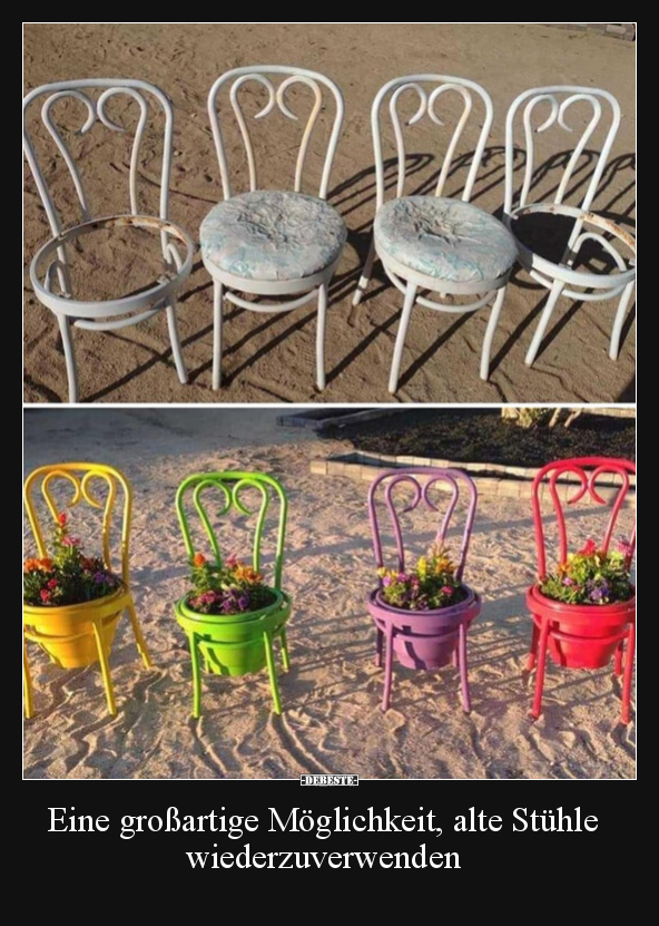 Eine großartige Möglichkeit, alte Stühle wiederzuverwenden