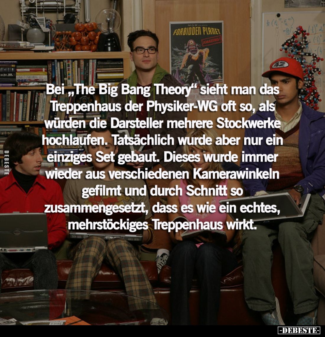 Bei "The Big Bang Theory" sieht man das Treppenhaus der.. - Lustige Bilder | DEBESTE.de