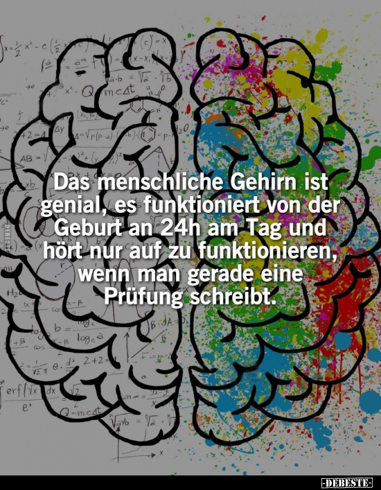Das menschliche Gehirn ist genial, es funktioniert von der.. - Lustige Bilder | DEBESTE.de