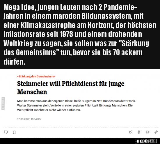 Mega Idee, jungen Leuten nach 2 Pandemiejahren in einem.. - Lustige Bilder | DEBESTE.de