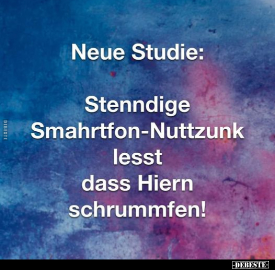 Neue Studie: Stenndige Smahrtfon-Nuttzunk lesst dass Hiern schrummfen!