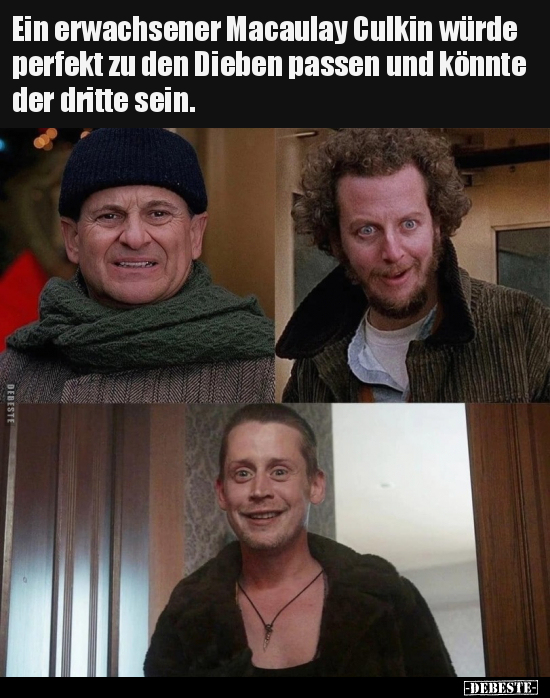 Ein erwachsener Macaulay Culkin würde perfekt zu den Dieben.. - Lustige Bilder | DEBESTE.de