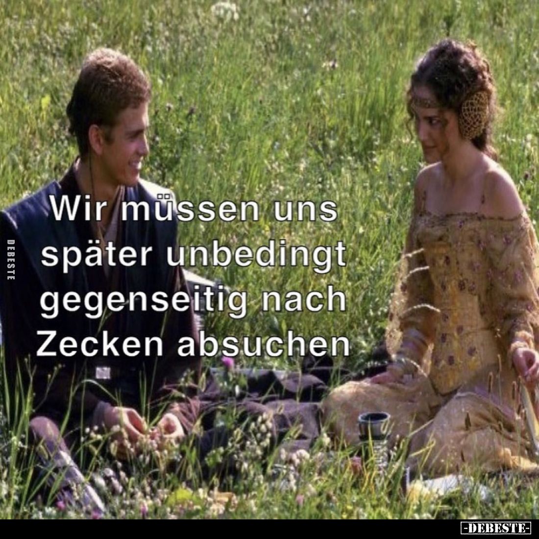 Wir müssen uns später unbedingt gegenseitig nach Zecken absuchen