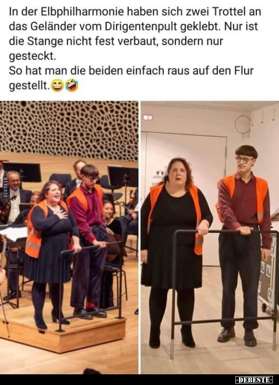 In der Elbphilharmonie haben sich zwei Trottel an das.. - Lustige Bilder | DEBESTE.de