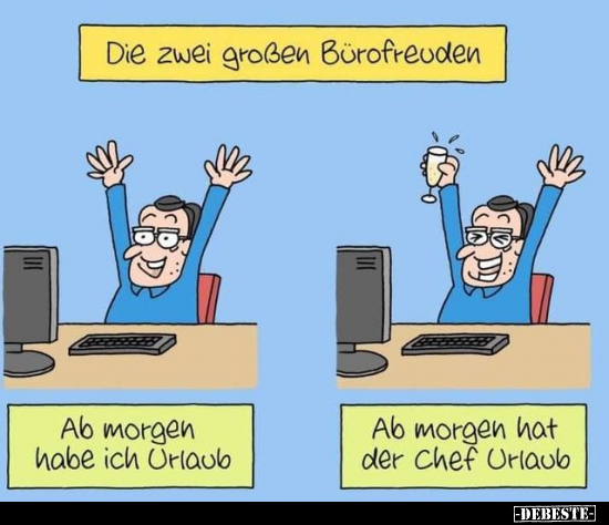 Die zwei großen Bürofreuden.. - Lustige Bilder | DEBESTE.de